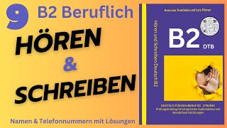 B2 Beruflich Hören und Schreiben Deutsch TEST für den Beruf B2 Telefonnummern amp Namen mit Lösungen [upl. by Phedra248]