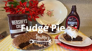 MeMes Recipes  Fudge Pie [upl. by Zuckerman325]