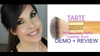 TARTE Airbrush Bamboo Foundation Brush Demo [upl. by Elleniad]