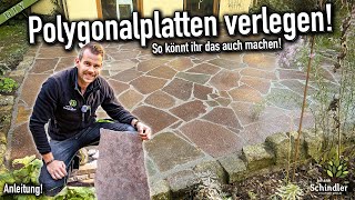 NatursteinPolygonalplatten richtig verlegen und verfugen  Anleitung [upl. by Ahsetan669]