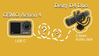 DJI OSMO Action 4 and Deity D4 Duo  How to make the double head mic work feat Boya Audio Adapter [upl. by Daisey]