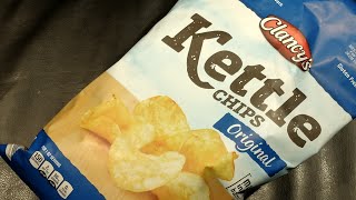 Trying Clancys Aldi Brand Kettle Chips [upl. by Enairb]