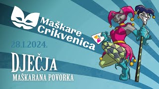 Maškare Crikvenica  dječja maškarana povorka 28 siječnja 2024 [upl. by Odracer360]