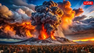 Horrible Yellowstone Volcano Erupt Recorded Live Ash Clouds and quakes Threaten Millions of Live [upl. by Ahtnicaj637]