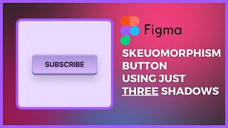 Create Skeuomorphism button using three shadows in Figma [upl. by Nnylram789]