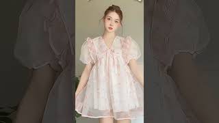 Dress BABYDOLL reels fashion dress viralvideo cute [upl. by Gnilhsa]