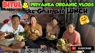 YoutubersBitulVlogs ampPriyankacVlogs ke Ghar par Lunch First Day at CHOWKHAM NORTHEAST INDIA [upl. by Unders]