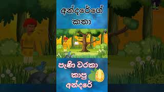 පැණි වරකා කෑ අන්දරේ  andare pani waraka kapu hati  andarege katha  sinhala cartoon shorts [upl. by Nylad]