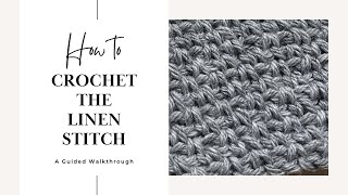 Learn the Moss Stitch Linen Stitch  StepbyStep Crochet Tutorial for Beginners [upl. by Victoria]