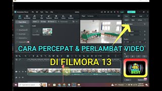 CARA PERCEPAT DAN PERLAMBAT VIDEO DI FILMORA VERSION 13 TERBARU 2024 [upl. by Enetsirhc]