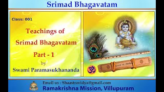 Srimad Bhagavatam  001 Teachings of Srimad Bhagavatam  Part 1 [upl. by Ylsel424]