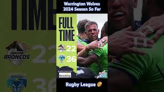 Warrington Wolves 2024 season so far shorts rugby rugbyleague [upl. by Sokairyk]