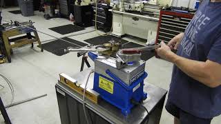 Swagelok powered bench bender used to bend the stainless steel tubing for Debug Mobility Products [upl. by Warfore]