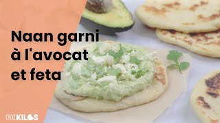 Une recette express de pain naan garni à l’avocat [upl. by Meredith]