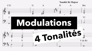 Modulations avec 4 Tonalités 🎸 Harmonie Facile [upl. by Gayler]