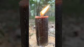 Mosquito repellent candle outdoors survival bushcraft lifehack shorts [upl. by Lyj]