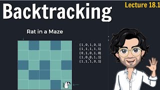 Backtracking  Rat in a Maze  C Placement Course  Lecture 181 [upl. by Ozne]