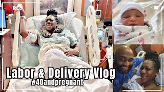 LABOR amp DELIVERY VLOG INDUCTION AT 39 WEEKS  HOSPITAL ROOM TOUR  MEET BABY GIRL 40andpregnant [upl. by Dahij]