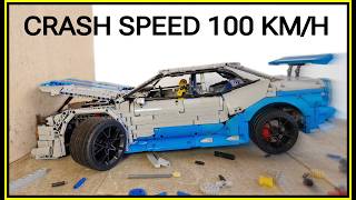 Lego Technic Nissan Skyline Fast and Furious 🚨 CRASH Speed 100 KmH 🚨 3383pcs  Lego Car CRASH [upl. by Nadnal]