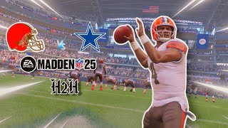 Madden 25  Browns vs Cowboys Online Head To Head Xbox Series X [upl. by Elletsirhc92]