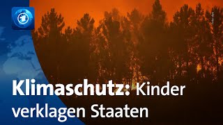 Jugendliche verklagen Staaten auf Klimaschutz [upl. by Ylrehs]