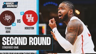 Houston vs Texas AampM  Second Round NCAA tournament extended highlights [upl. by Gambrill]