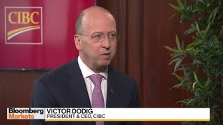 CIBC CEO Victor Dodig shrugs off short calls [upl. by Anilatak]