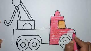 Truck drawing  How to draw a truck  Painting and toddlers  Toddlers  Drawing for kids [upl. by Millwater]