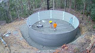 Kingspan Rhino Water Tank Install  Sun Valley NSW [upl. by Lajes]