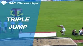 Will Claye with a 1712 jump in the Mens Triple Jump  IAAF Diamond League Lausanne 2017 [upl. by Ynnor356]