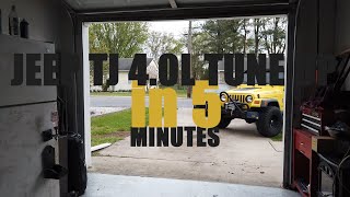 Jeep Wrangler TJ 40L Tune Up in 5 Minutes [upl. by Nodyarb650]