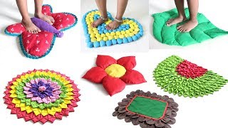 7 CREATIVE DOORMATS IDEAS from OLD SAREE amp CLOTHES [upl. by Betz]