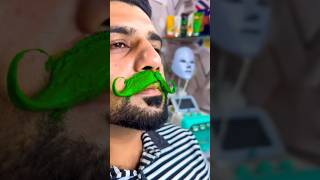 green moustache treatmentnew moustache styles muchh setting muchh beard barbershop [upl. by Arihaz2]