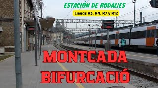 MONTCADA BIFURCACIÓ Estación de Rodalies y base de mantenimiento de trenes y taller [upl. by Akived]