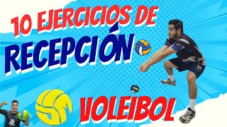 10 ejercicios de RECEPCIÓN en VOLEIBOL nivel intermedio [upl. by Monarski700]