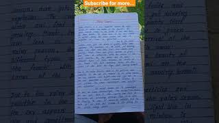 Rainy Season English Paragraph Writing [upl. by Sirtemed]