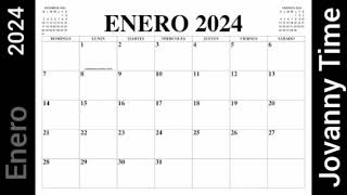 Calendario  Enero 2024 [upl. by Harwilll]