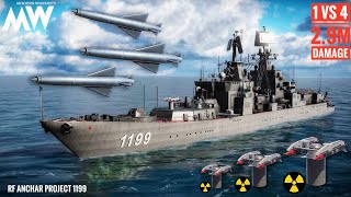 RF ANCHAR  Best combination with 1vs 4 almost 3M damage  Modern Warships [upl. by Tebor]