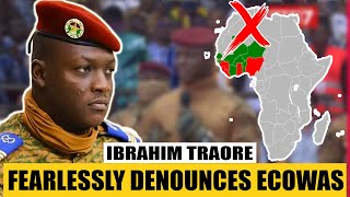 Angry Ibrahim Traore fearlessly denounces ECOWAS for imposing sanctions on AES [upl. by Keldah]