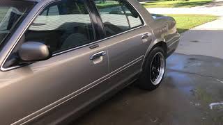 01 Crown Vic FR500 18” Mustang Wheels and Thrush Welded exhaust [upl. by Mohammad]