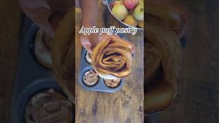 APPLE PUFF PASTRY RECIPE cooking cookwithme recipe baking food shortvideo shortsfeed fy fyp [upl. by Susejedairam]