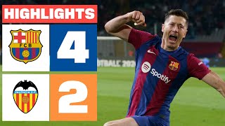 FC BARCELONA 4  2 VALENCIA CF  RESUMEN LALIGA EA SPORTS [upl. by Nivlen203]