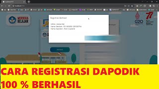 Cara Registrasi DAPODIK Versi 2024 100 Berhasil [upl. by Audly]