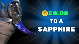 50 TO A SAPPHIRE ON CSGOROLL [upl. by Riay]