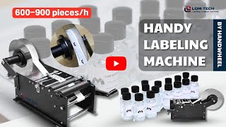 LOM handy labeling machine Handwheel labeler [upl. by Ahearn]