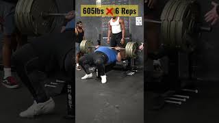 Julius Maddox  605lbs for 6 Reps  Bench Press [upl. by Teddman921]