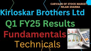 Kirloskar Brothers Ltd Q1FY25 Results  Fundamental amp Technical Analysis  Carvaan of Stock Market [upl. by Petulah]