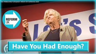 Ann Widdecombe Full Speech  Reform UK Conference 2023 [upl. by Rodmur]