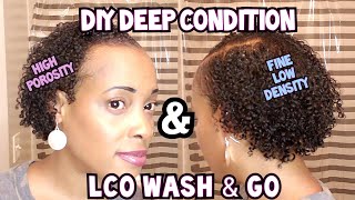 LCO Wash amp Go and DIY Deep Conditioning High Porosity Low Density [upl. by Boniface]