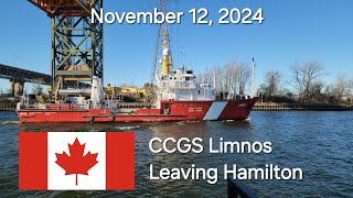 CCGS Limnos Leaving Hamilton Harbour • November 12 2024 [upl. by Annice]